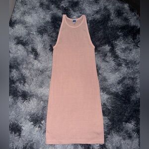 Old Navy Pink Ribbed Tank Dress